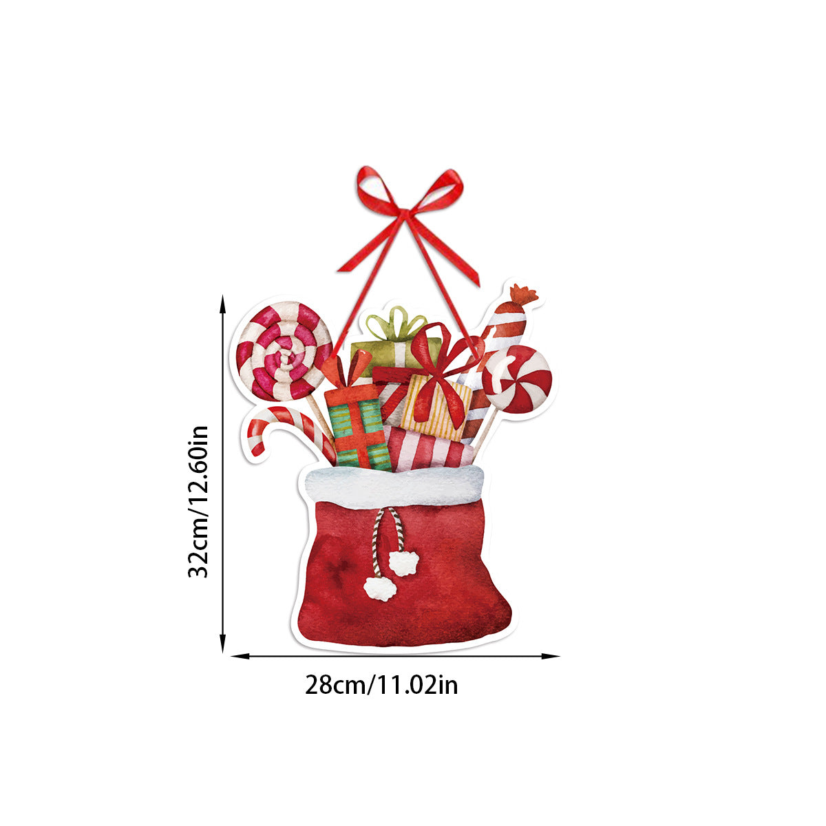 Wholesale New Christmas Theme Wreath Paper Door Hanging Party Decoration Items